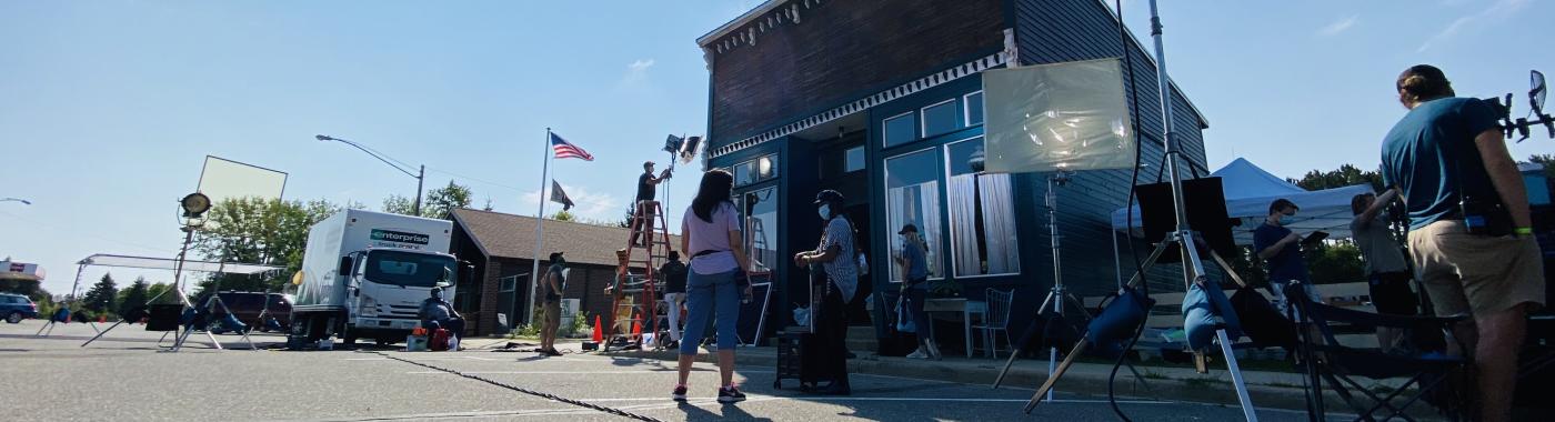 Exterior small town film set